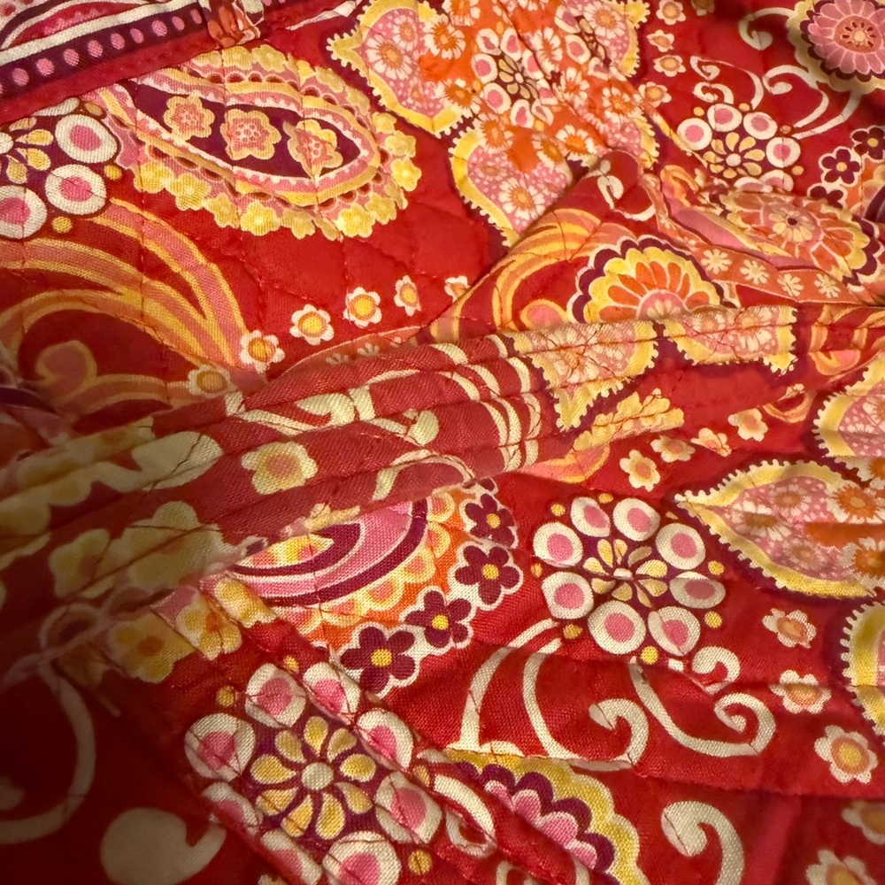 Lot of Two Vera Bradley Vibrant Paisley Tote and Purse Bag Set Pink - Picture 4 of 14